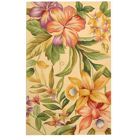 Safavieh 2 ft. - 6 in. x 8 ft. Runner- Country and Floral Chelsea Ivory Hand Hooked Rug HK212A-28